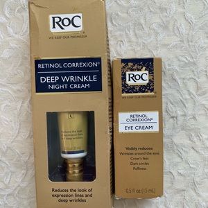 Roc deep wrinkle night cream and eye cream set